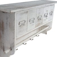 Shabby Chic Garderobe mit 5 Schubladen Vintage weiss