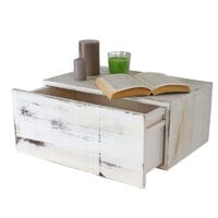 Shabby Chic Wandregal Dinant 21x46x30cm ~ weiss