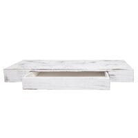 Shabby Chic Wandregal Schweberegal 80x25x8cm weiss