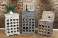 Shabby Chic Weinregal Lucan 20 Flaschen braun