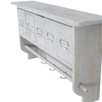 Shabby Chic Garderobe mit 5 Schubladen Vintage grau