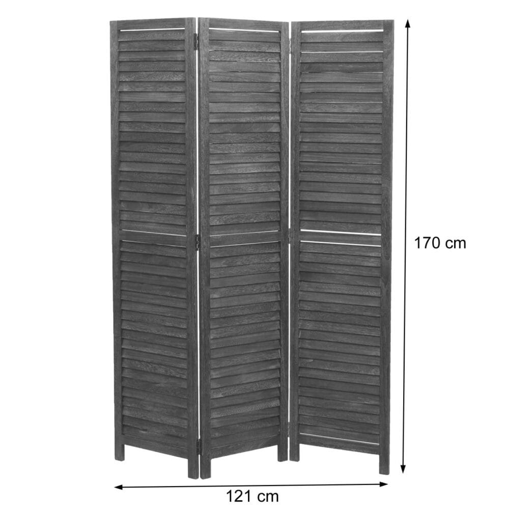 Shabby-Look Paravent Vintage 170x120cm weiss