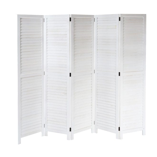 Shabby-Look Paravent Vintage 170x205cm weiss