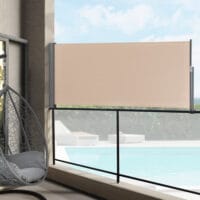 Seitenmarkise Mulhacén 140x300cm Sandfarben Sichtschutz