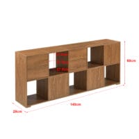 Sideboard Köping 145x28x60cm Dunkler Holzton