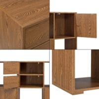Sideboard Köping 145x28x60cm Dunkler Holzton