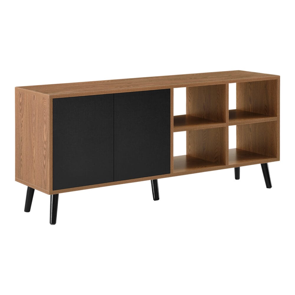 Sideboard Gnesta 120x30x53cm Dunkler Holzton/Schwarz