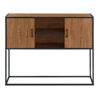 Sideboard Motala 90 x 108.5 x 30cm Dunkler Holzton/Schwarz