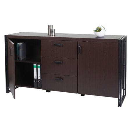 Sideboard HWC-A27 Kommode Schrank 80x160x40cm Metall