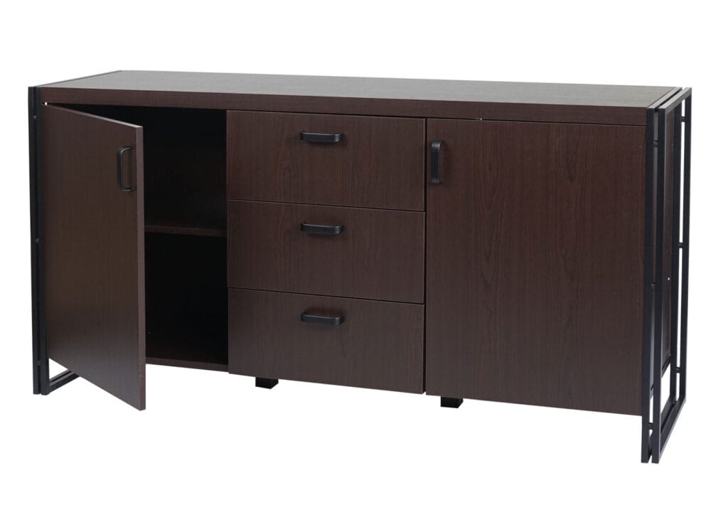 Sideboard HWC-A27 Kommode Schrank 80x160x40cm Metall