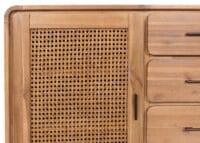 Sideboard Highboard Rattan Akazie Massivholz 83x160x45cm