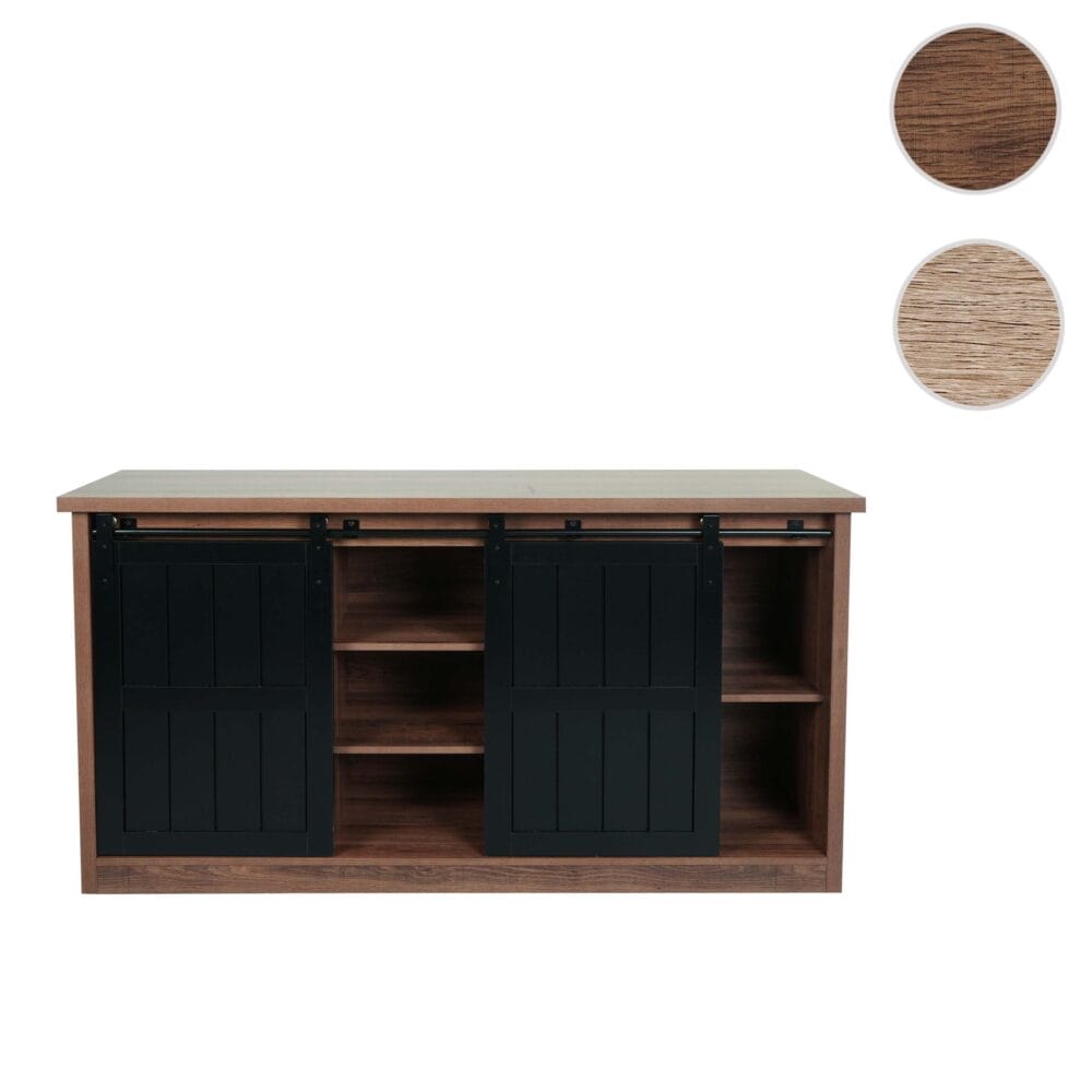 Sideboard JAM-K75 Highboard Regal Schiebetüre 84x150x40cm