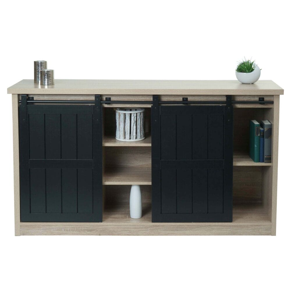 Sideboard JAM-K75 Highboard Schiebetüre Industrial 84x150x40cm