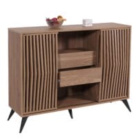 Sideboard Kommode Highboard 3D-Design Schiebetüren 95x120x40cm