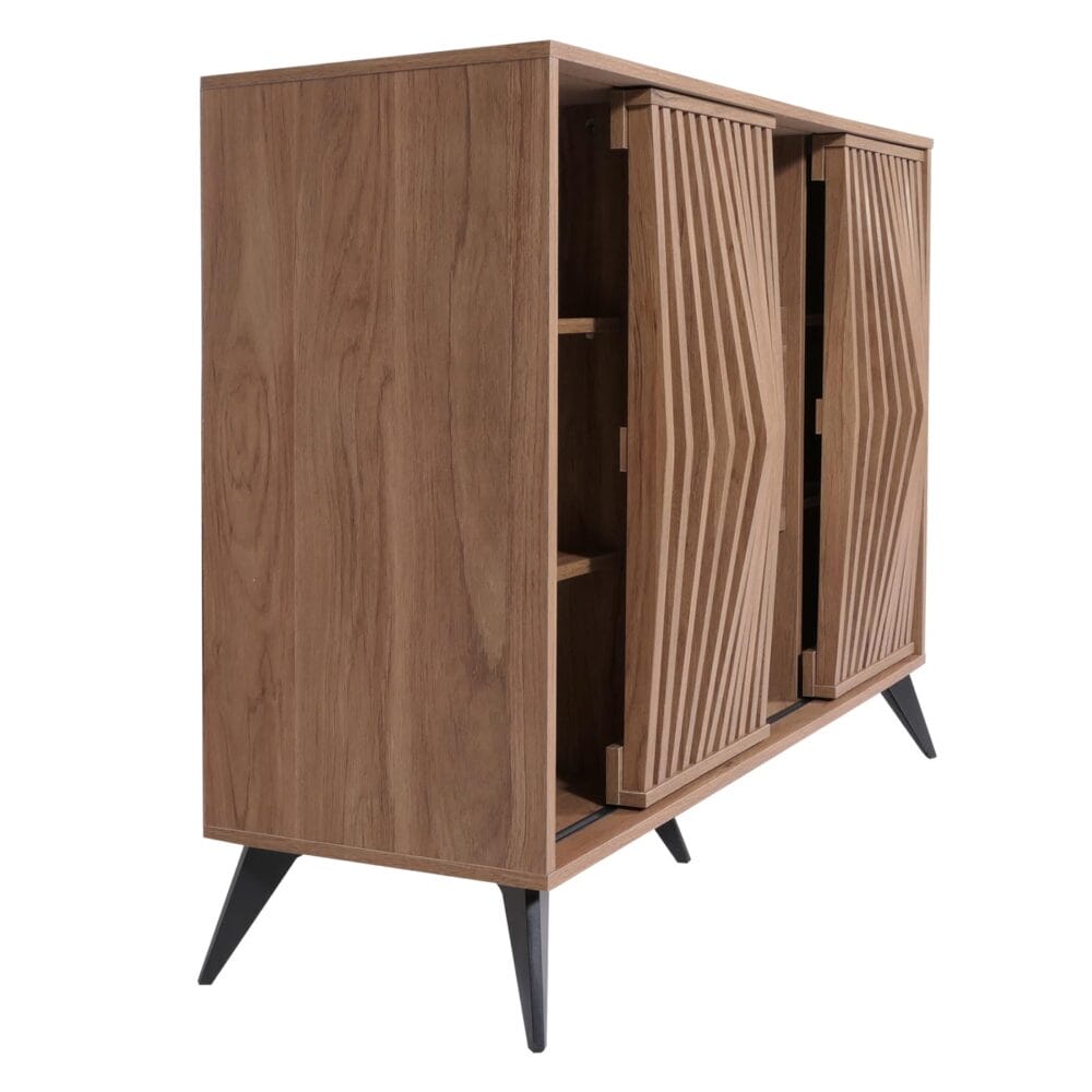 Sideboard Kommode Highboard 3D-Design Schiebetüren 95x120x40cm