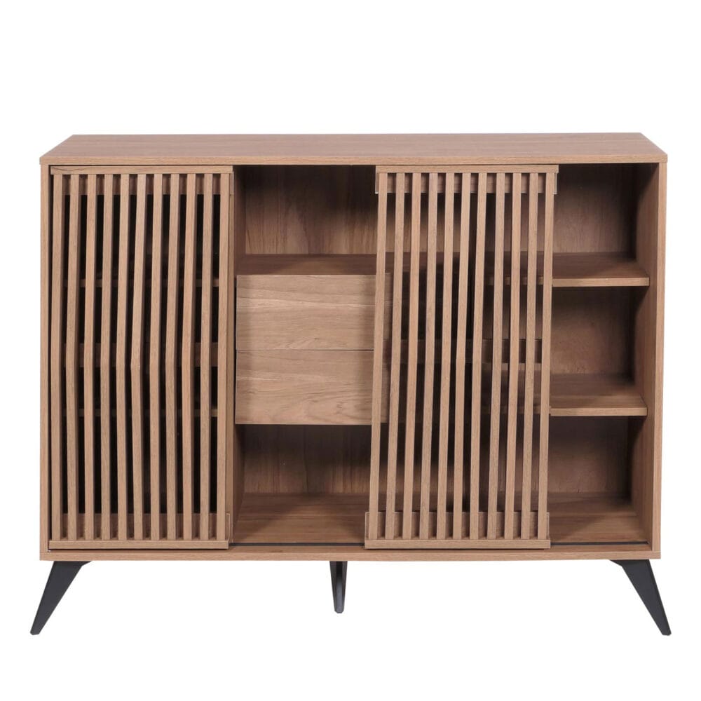 Sideboard Kommode Highboard 3D-Design Schiebetüren 95x120x40cm