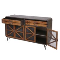 Sideboard Kommode Holz & Metall Industrial 80x126x38cm