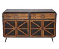 Sideboard Kommode Holz & Metall Industrial 80x126x38cm