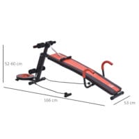 Sit Up Bank Bauchtrainer Multifunktional 166x53x52cm