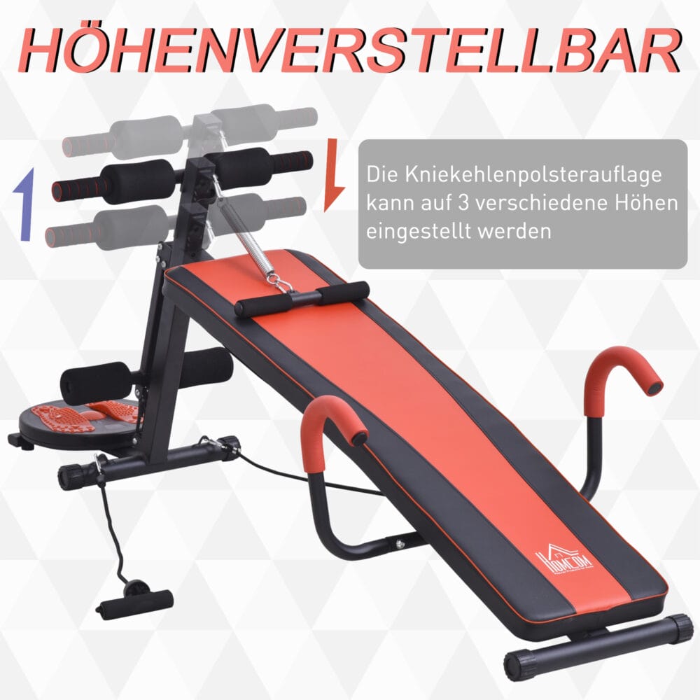 Sit Up Bank Bauchtrainer Multifunktional 166x53x52cm