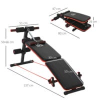 Sit Up Bank Bauchtrainer mit Trainingsseile Multifunktion