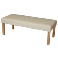 Sitzbank ~ 120x43x49 cm creme helle Beine