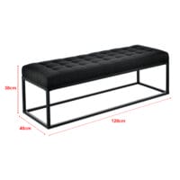 Polsterbank Salta Metall 120x40x38cm Schwarz