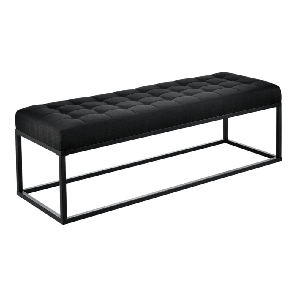 Polsterbank Salta Metall 120x40x38cm Schwarz