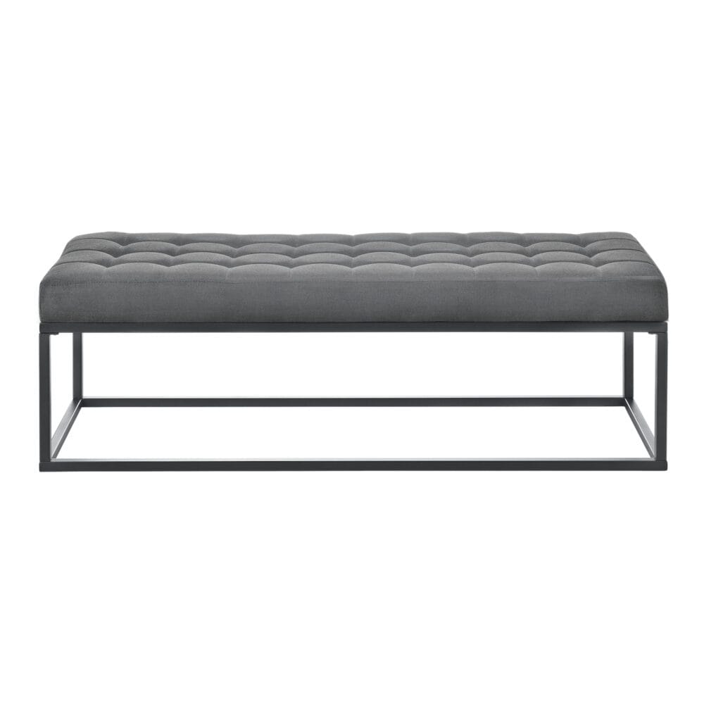 Polsterbank Salta Metall 120x40x38cm Grau