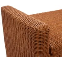 Sitzbank Rattan mit Stauraum und Kissen 88cm ~ honigfarben