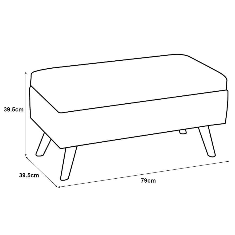 Sitztruhe Salford 79x39.5x39.5cm Dunkelgrau