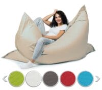 Sitzsack Sitzkissen Beanbag ~ 100x150 cremefarben