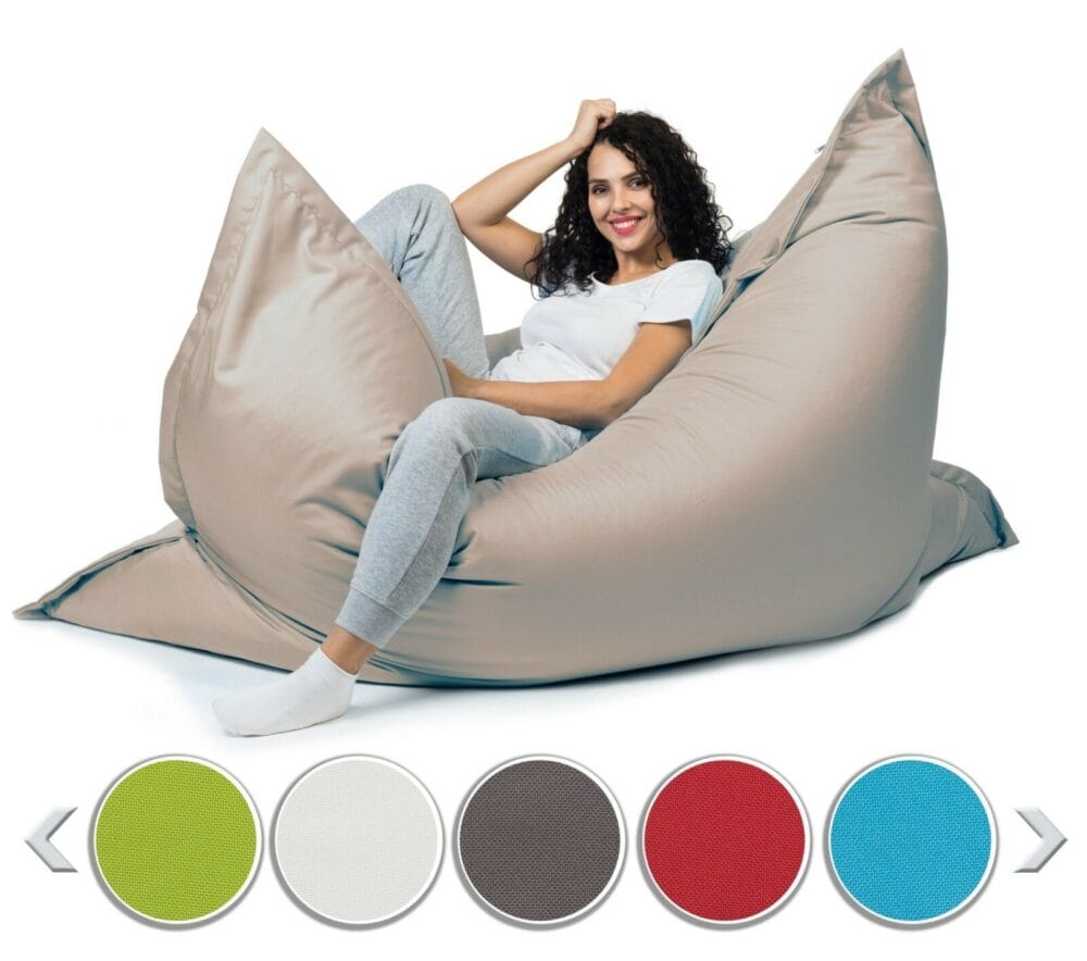 Sitzsack Sitzkissen Beanbag ~ 100x150 hellgrau