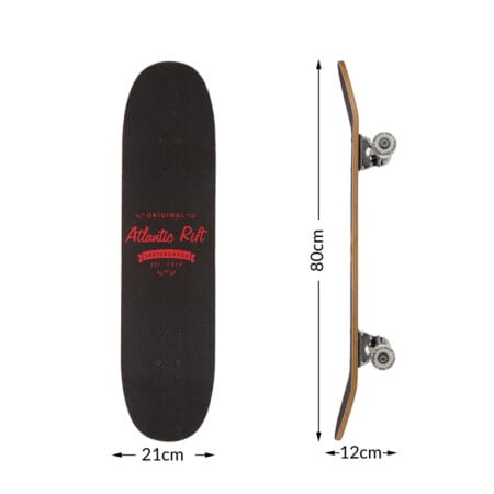 Skateboard PU Dämpfer + PU Rollen Double Kick Deck