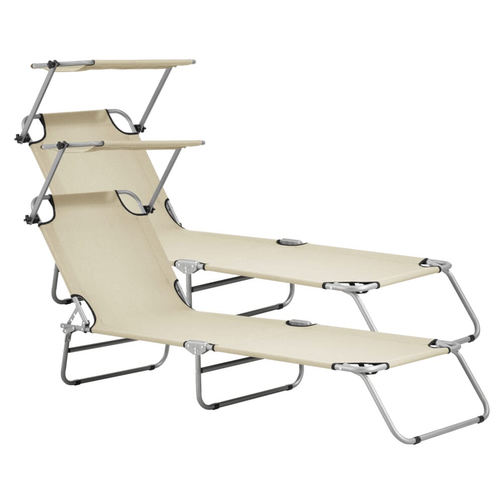Sonnenliege Argozelo 2er Set Beige