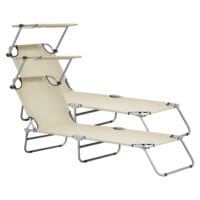 Sonnenliege Argozelo 2er Set Beige