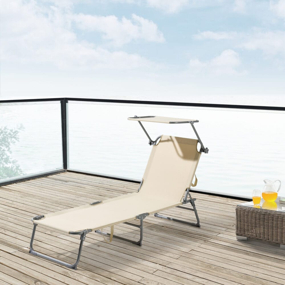 Sonnenliege Getaria 189x57x28cm Beige