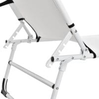 Sonnenliege Lomeda mit Sonnendach 187x53x27cm Weiss