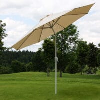 Sonnenschirm N19 Gartenschirm Ø3m neigbar Alu creme