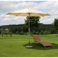 Sonnenschirm N19 Gartenschirm Ø3m neigbar Alu creme