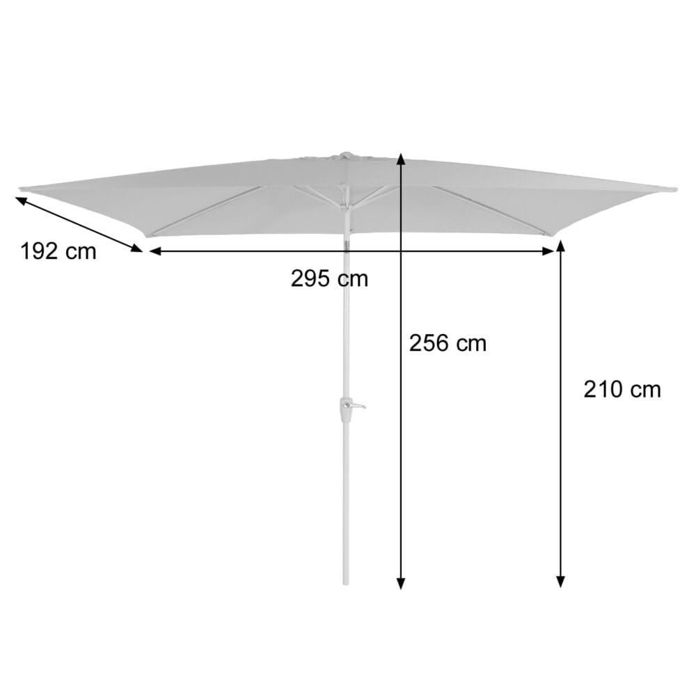 Sonnenschirm N23 Gartenschirm 2x3m rechteckig neigbar Alu anthrazit