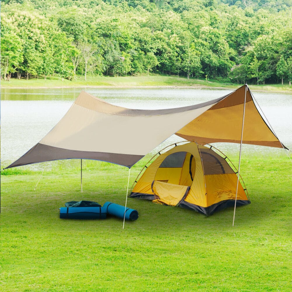 Sonnensegel 550 x 560cm Tarp Zelt Sonnenschutz Polyester
