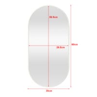 Wandspiegel Picciano 30x60cm Weiss matt