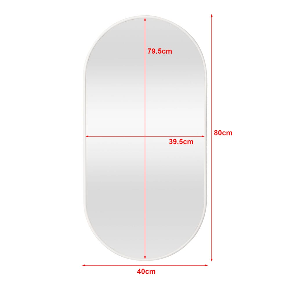 Wandspiegel Picciano 40x80cm Weiss matt