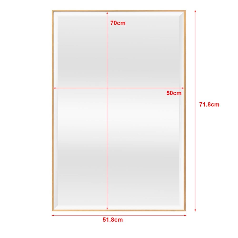 Wandspiegel Novoli 50x70cm Goldfarben