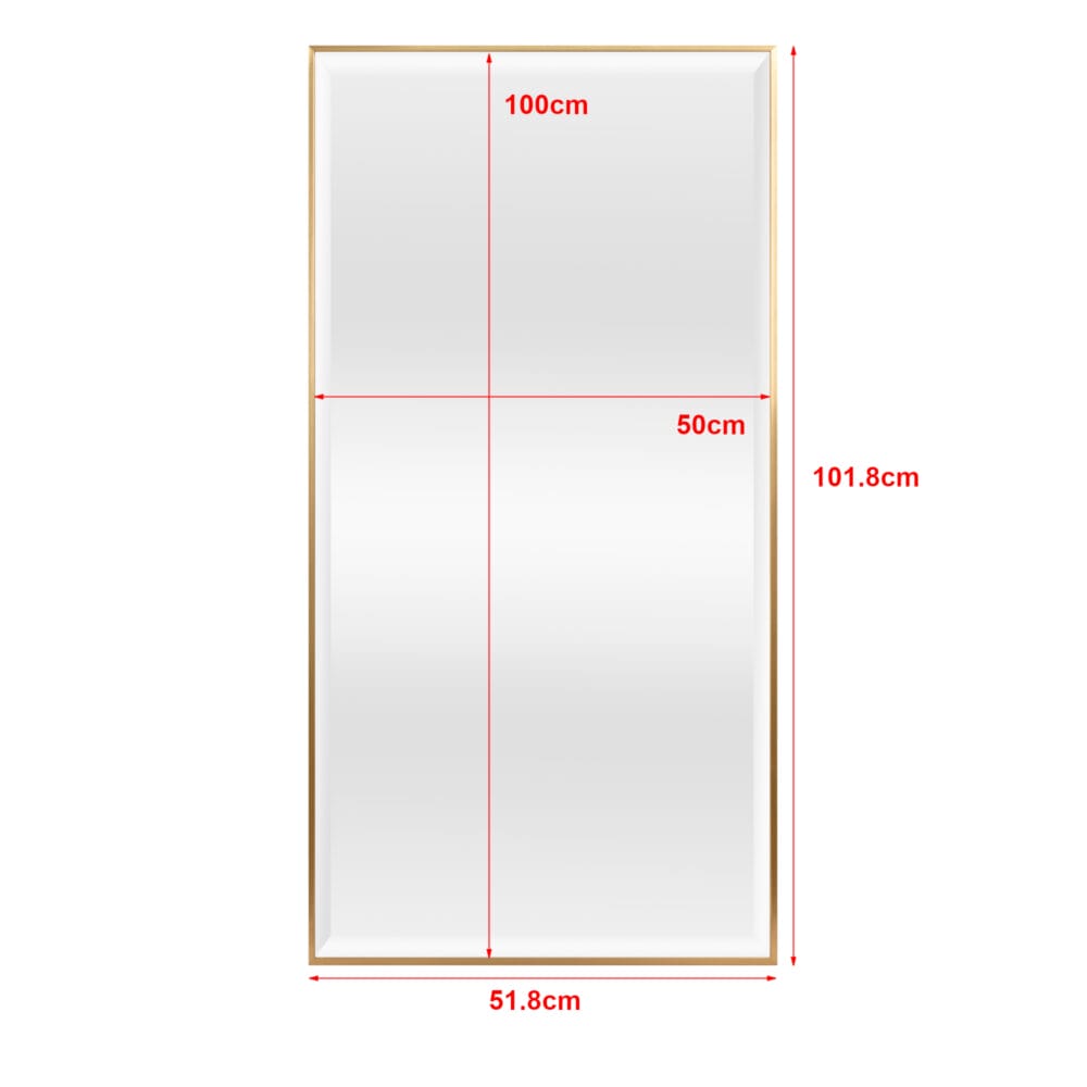 Wandspiegel Novoli 50x100cm Goldfarben