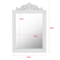 Wandspiegel Balvano weiss matt 60x40cm