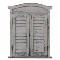 Spiegelfenster mit Fensterläden Shabby Chic ~ grau