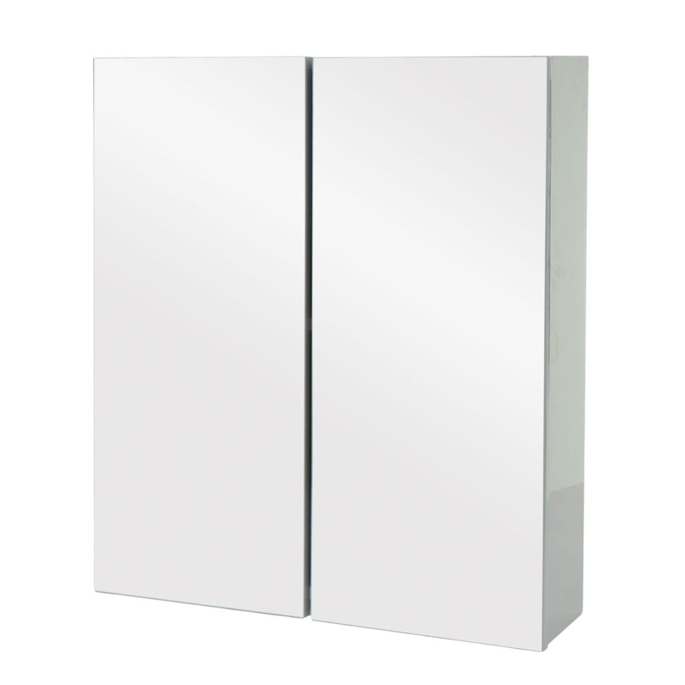 Spiegelschrank Badschrank Hängeschrank hochglanz 70x60x16cm grau