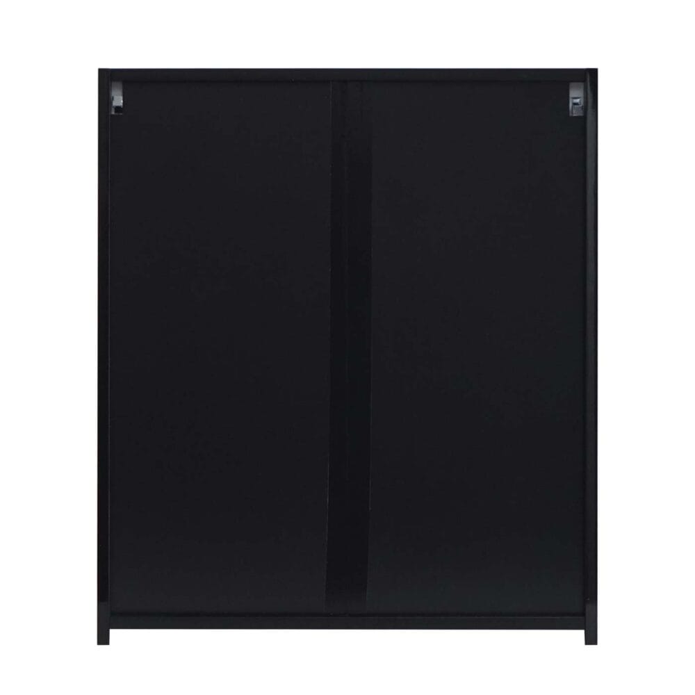 Spiegelschrank Badschrank Hängeschrank hochglanz 70x60x16cm schwarz